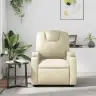 Atpūtas Krēsls, Atgāžams, Krēmkrāsas Mākslīgā Āda Vidaxl Atpūtas Krēsls, Atgāžams, Krēmkrāsas Mākslīgā Āda Vidaxl