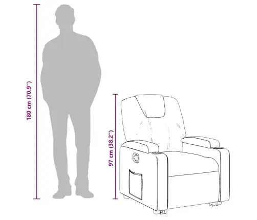 Atpūtas Krēsls, Atgāžams, Kapučīno Krāsas Mākslīgā Āda Vidaxl