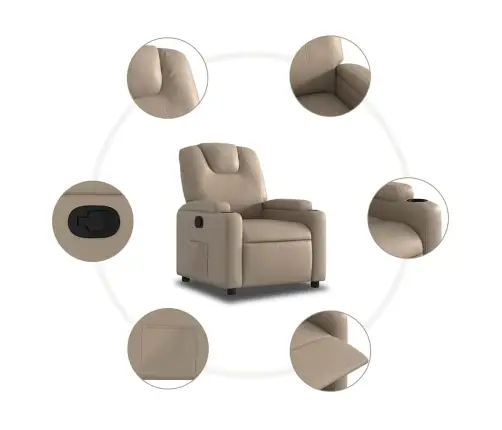 Atpūtas Krēsls, Atgāžams, Kapučīno Krāsas Mākslīgā Āda Vidaxl