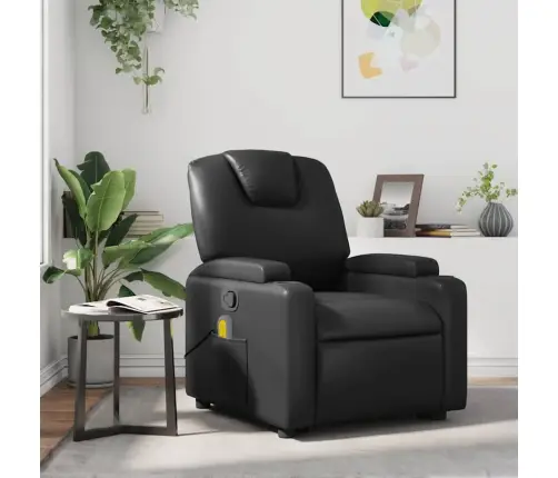 Masāžas Krēsls, Atgāžams, Melna Mākslīgā Āda Vidaxl