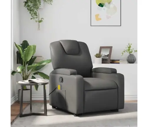 Masāžas Krēsls, Pelēka Mākslīgā Āda Vidaxl Masāžas Krēsls, Pelēka Mākslīgā Āda Vidaxl