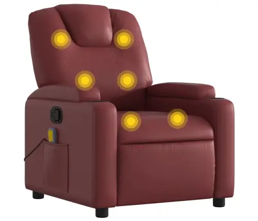 Masāžas Krēsls, Vīnsarkana Mākslīgā Āda Vidaxl