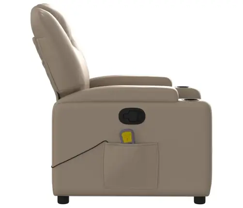 Masāžas Krēsls, Atgāžams, Kapučīno Krāsas Mākslīgā Āda Vidaxl