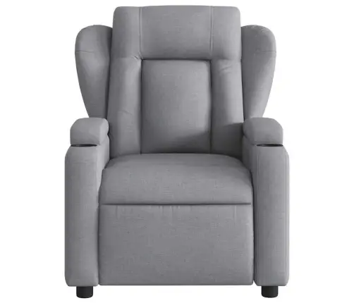 Atpūtas Krēsls, Atgāžams, Gaiši Pelēks Audums Vidaxl
