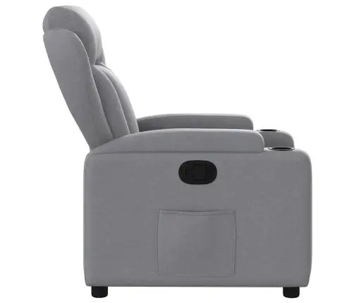 Atpūtas Krēsls, Atgāžams, Gaiši Pelēks Audums Vidaxl