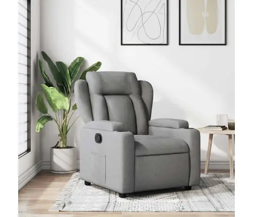 Atpūtas Krēsls, Atgāžams, Gaiši Pelēks Audums Vidaxl
