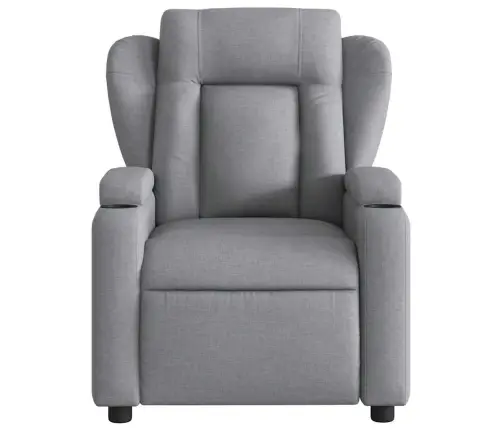 Atlošiamas Masažinis Krėslas, Šviesiai Pilkos Spalvos, Audinys