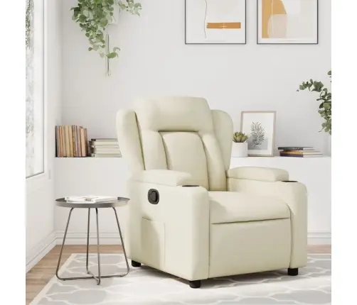 Atpūtas Krēsls, Atgāžams, Krēmkrāsas Mākslīgā Āda Vidaxl