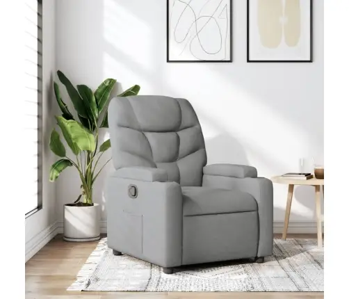 Atpūtas Krēsls, Atgāžams, Gaiši Pelēks Audums Vidaxl
