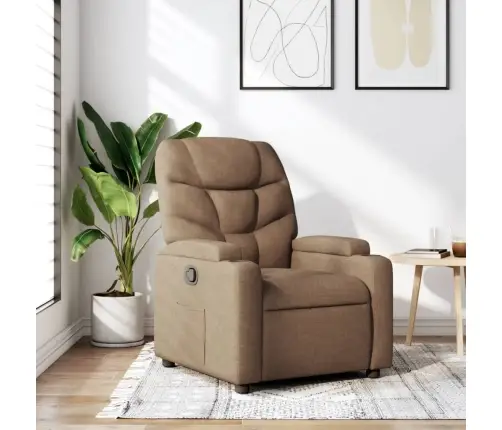 Atlošiamas Krėslas, Rudos Spalvos, Audinys