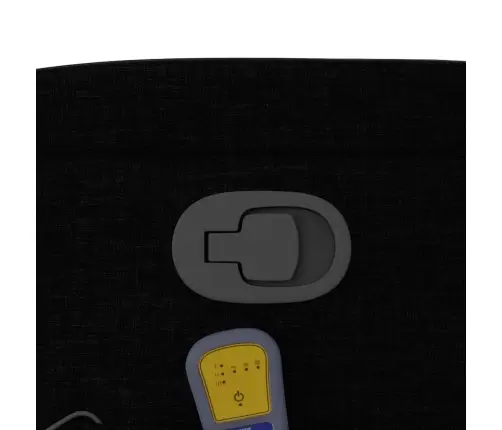 Atlošiamas Masažinis Krėslas, Juodos Spalvos, Audinys