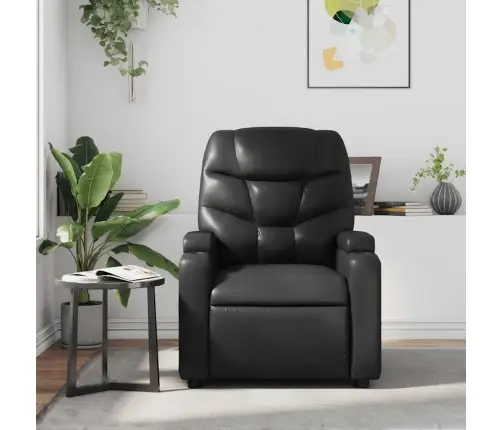 Atlošiamas Masažinis Krėslas, Juodos Spalvos, Dirbtinė Oda Atlošiamas Masažinis Krėslas, Juodos Spalvos, Dirbtinė Oda