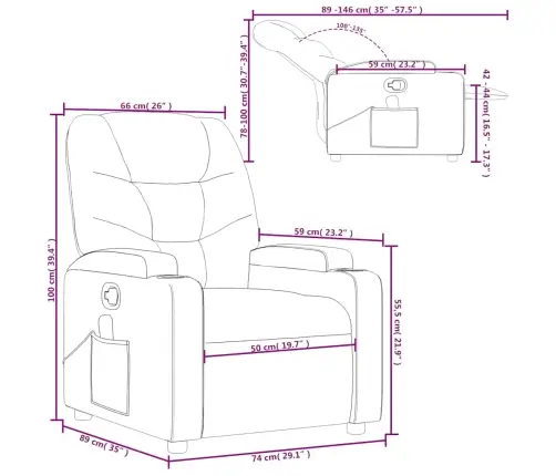 Masāžas Krēsls, Atgāžams, Sarkana Mākslīgā Āda Vidaxl