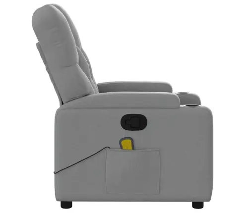 Masāžas Krēsls, Atgāžams, Gaiši Pelēks Audums Vidaxl Masāžas Krēsls, Atgāžams, Gaiši Pelēks Audums Vidaxl