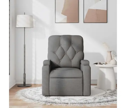 Masāžas Krēsls, Atgāžams, Tumši Pelēks Audums Vidaxl