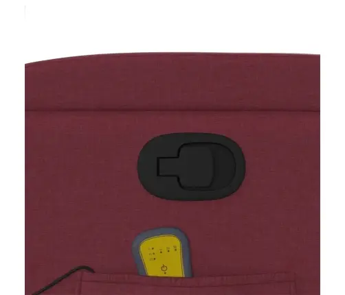 Masāžas Krēsls, Atgāžams, Vīnsarkans Audums Vidaxl