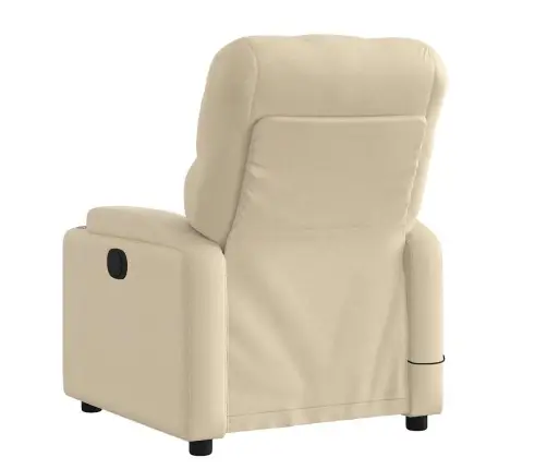 Masāžas Krēsls, Atgāžams, Krēmkrāsas Audums Vidaxl Masāžas Krēsls, Atgāžams, Krēmkrāsas Audums Vidaxl