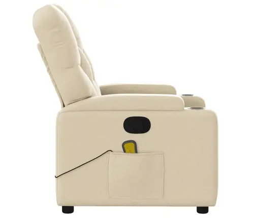 Masāžas Krēsls, Atgāžams, Krēmkrāsas Audums Vidaxl Masāžas Krēsls, Atgāžams, Krēmkrāsas Audums Vidaxl