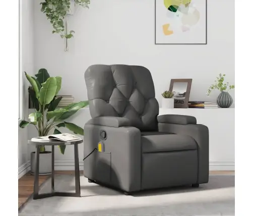 Masāžas Krēsls, Pelēka Mākslīgā Āda Vidaxl