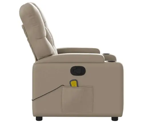 Masāžas Krēsls, Atgāžams, Kapučīno Krāsas Mākslīgā Āda Vidaxl
