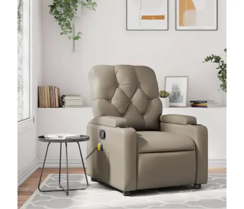 Masāžas Krēsls, Atgāžams, Kapučīno Krāsas Mākslīgā Āda Vidaxl