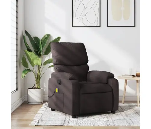 Masāžas Krēsls, Atgāžams, Tumši Brūns Audums Vidaxl Masāžas Krēsls, Atgāžams, Tumši Brūns Audums Vidaxl