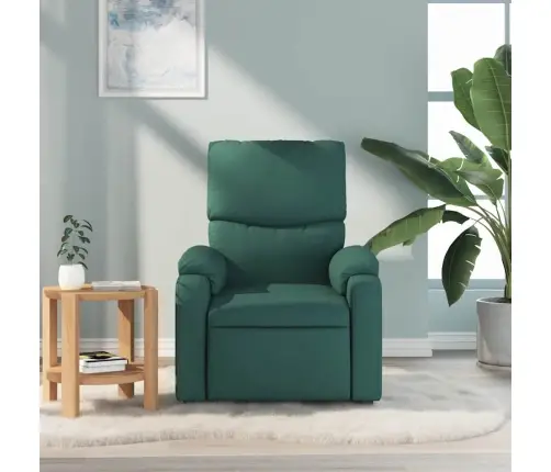 Masāžas Krēsls, Atgāžams, Tumši Zaļš Audums Vidaxl