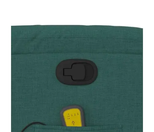 Masāžas Krēsls, Atgāžams, Tumši Zaļš Audums Vidaxl