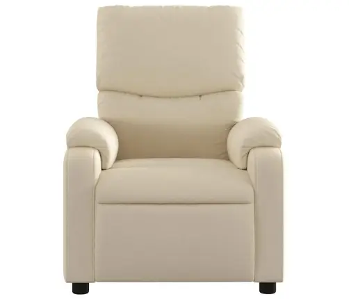 Masāžas Krēsls, Atgāžams, Krēmkrāsas Audums Vidaxl
