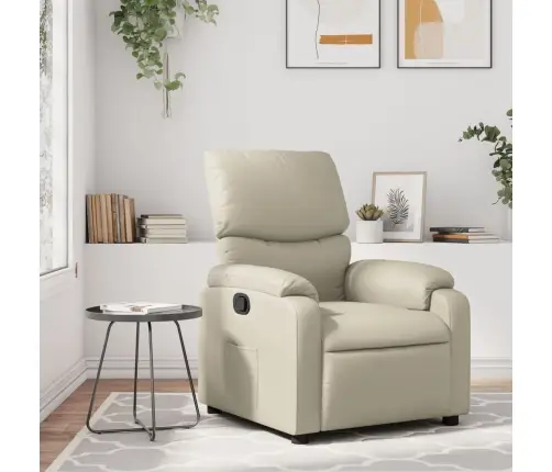 Atpūtas Krēsls, Atgāžams, Krēmkrāsas Mākslīgā Āda Vidaxl