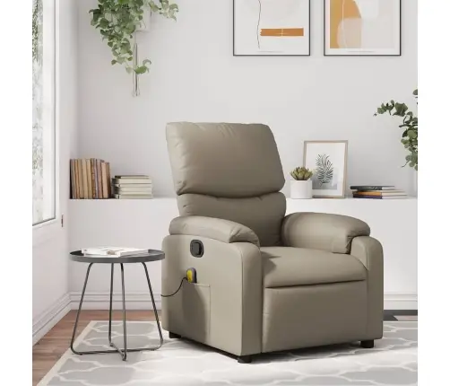 Masāžas Krēsls, Atgāžams, Kapučīno Krāsas Mākslīgā Āda Vidaxl