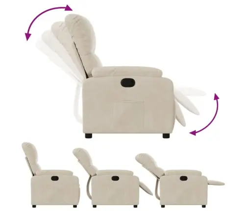 Atpūtas Krēsls, Atgāžams, Brūns Mikrošķiedras Audums Vidaxl