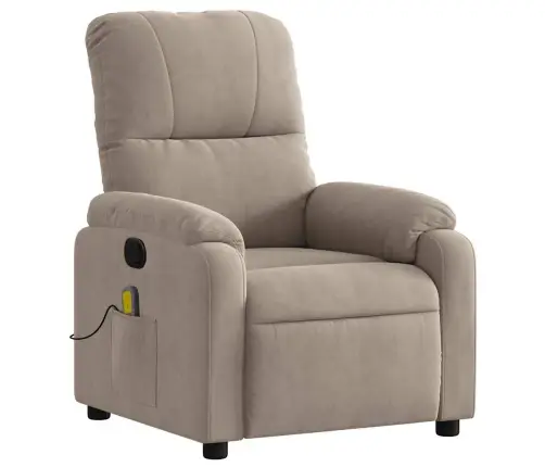 Masāžas Krēsls, Atgāžams, Pelēkbrūns Mikrošķiedras Audums Vidaxl