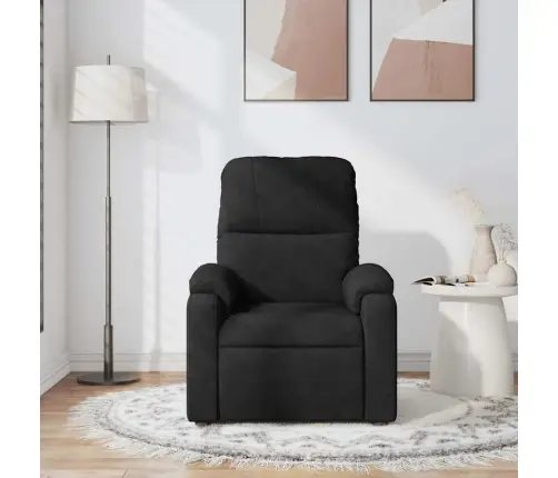 Masāžas Krēsls, Atgāžams, Melns Mikrošķiedras Audums Vidaxl
