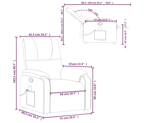 Masāžas Krēsls, Atgāžams, Melns Mikrošķiedras Audums Vidaxl