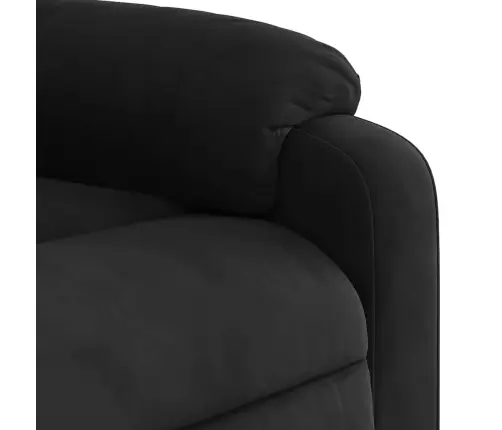 Masāžas Krēsls, Atgāžams, Melns Mikrošķiedras Audums Vidaxl