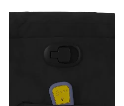 Masāžas Krēsls, Atgāžams, Melns Mikrošķiedras Audums Vidaxl