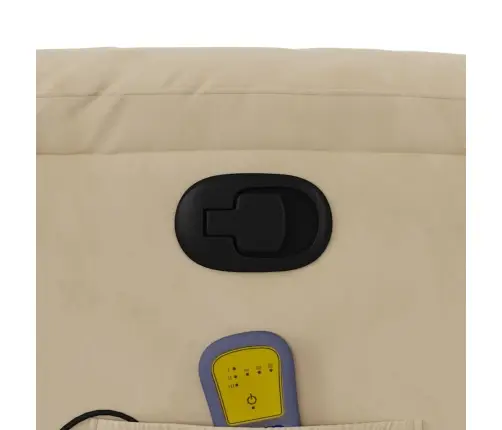 Masāžas Krēsls, Atgāžams, Krēmkrāsas Mikrošķiedras Audums Vidaxl