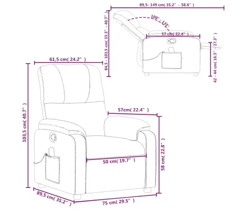 Masāžas Krēsls, Atgāžams, Bēšs Mikrošķiedras Audums Vidaxl
