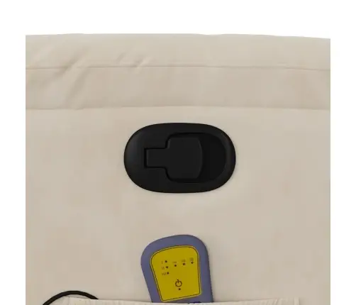 Masāžas Krēsls, Atgāžams, Bēšs Mikrošķiedras Audums Vidaxl