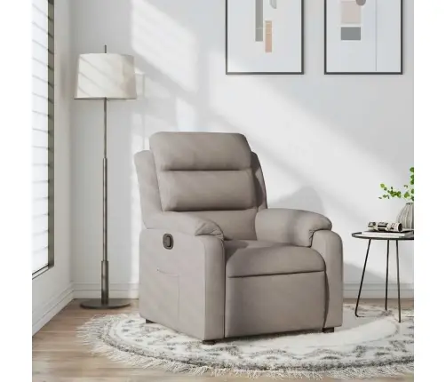Atpūtas Krēsls, Atgāžams, Pelēkbrūns Audums Vidaxl