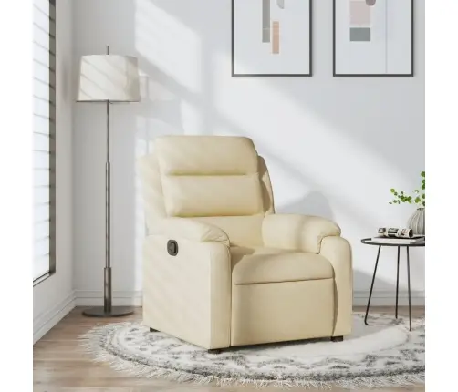 Atpūtas Krēsls, Atgāžams, Krēmkrāsas Audums Vidaxl Atpūtas Krēsls, Atgāžams, Krēmkrāsas Audums Vidaxl