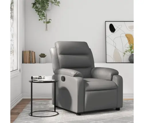 Atpūtas Krēsls, Atgāžams, Pelēka Mākslīgā Āda Vidaxl
