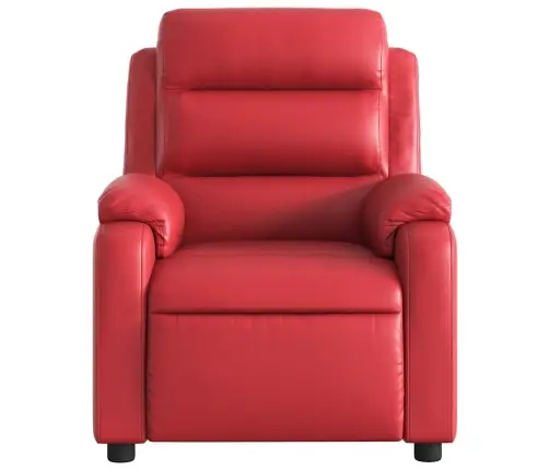 Atlošiamas Masažinis Krėslas, Raudonos Spalvos, Dirbtinė Oda