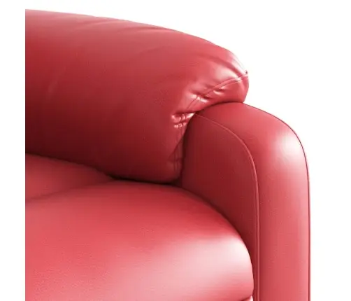 Atlošiamas Masažinis Krėslas, Raudonos Spalvos, Dirbtinė Oda