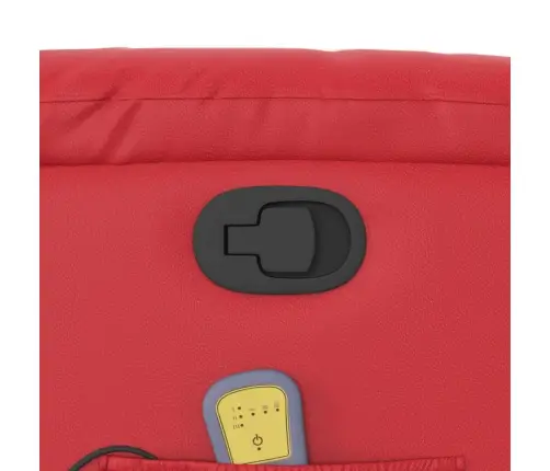 Atlošiamas Masažinis Krėslas, Raudonos Spalvos, Dirbtinė Oda