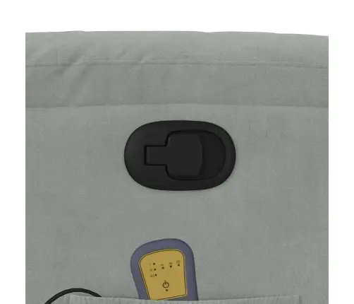 Atlošiamas Masažinis Krėslas, Šviesiai Pilkos Spalvos, Aksomas