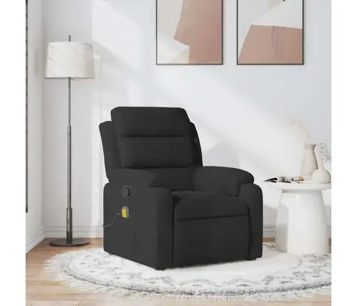 Masāžas Krēsls, Atgāžams, Melns Samts Vidaxl