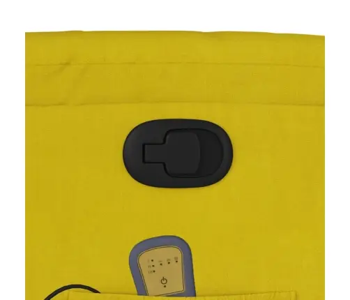 Masāžas Krēsls, Atgāžams, Dzeltens Samts Vidaxl