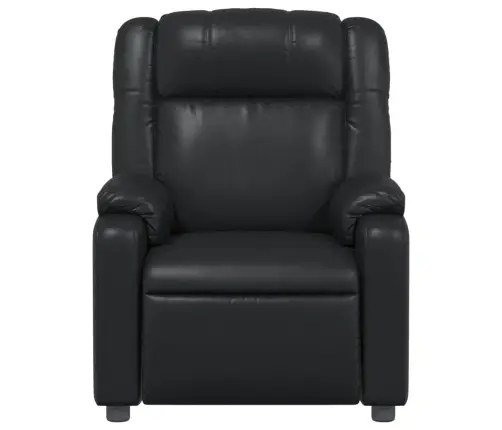 Atlošiamas Krėslas, Juodos Spalvos, Dirbtinė Oda Atlošiamas Krėslas, Juodos Spalvos, Dirbtinė Oda